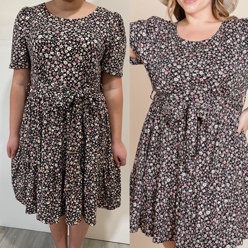 Black floral dress